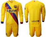 Wholesale Cheap Barcelona Blank Away Long Sleeves Soccer Club Jersey
