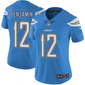 Wholesale Cheap Nike Chargers #12 Travis Benjamin Electric Blue Alternate Women\'s Stitched NFL Vapor Untouchable Limited Jersey