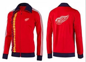 Wholesale Cheap NHL Detroit Red Wings Zip Jackets Orange-2