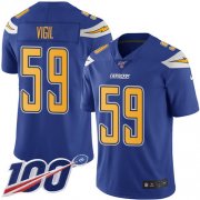 Wholesale Cheap Nike Chargers #59 Nick Vigil Electric Blue Men's Stitched NFL Limited Rush 100th Season Jersey