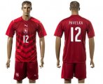 Wholesale Cheap Czech #12 Pavelka Red Home Soccer Country Jersey