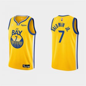 Wholesale Cheap Men\'s Golden State Warriors #7 Patrick Baldwin Jr. 2022 Yellow Stitched Basketball Jersey