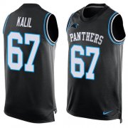 Wholesale Cheap Nike Panthers #67 Ryan Kalil Black Team Color Men's Stitched NFL Limited Tank Top Jersey