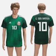Wholesale Cheap Mexico #10 G.Dos Santos Green Training Soccer Country Jersey