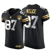 Wholesale Cheap Kansas City Chiefs #87 Travis Kelce Men's Nike Black Edition Vapor Untouchable Elite NFL Jersey