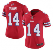 Wholesale Cheap Women's Buffalo Bills #14 Stefon Diggs Red Vapor Untouchable Stitched NFL Nike Limited Jersey