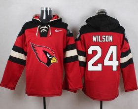 Wholesale Cheap Nike Cardinals #24 Adrian Wilson Red Player Pullover NFL Hoodie