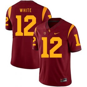 Wholesale Cheap USC Trojans 12 Charles White Red College Football Jersey