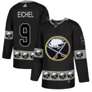 Wholesale Cheap Adidas Sabres #9 Jack Eichel Black Authentic Team Logo Fashion Stitched NHL Jersey
