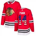 Wholesale Cheap Adidas Blackhawks #14 Richard Panik Red Home Authentic USA Flag Stitched Youth NHL Jersey