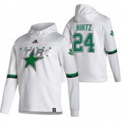 Wholesale Cheap Dallas Stars #24 Roope Hintz Adidas Reverse Retro Pullover Hoodie White