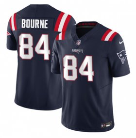 Wholesale Cheap Men\'s New England Patriots #84 Kendrick Bourne Navy 2023 F.U.S.E. Vapor Limited Football Stitched Jersey