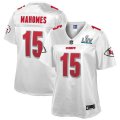 Wholesale Cheap Women's Kansas City Chiefs #15 Patrick Mahomes NFL Pro Line White Super Bowl LIV Champions Jersey