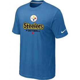 Wholesale Cheap Nike Pittsburgh Steelers Critical Victory NFL T-Shirt Light Blue