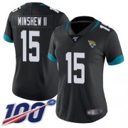 Wholesale Cheap Nike Jaguars #15 Gardner Minshew II Black Team Color Women's Stitched NFL 100th Season Vapor Limited Jersey