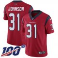 Wholesale Cheap Nike Texans #31 David Johnson Red Alternate Men's Stitched NFL 100th Season Vapor Untouchable Limited Jersey
