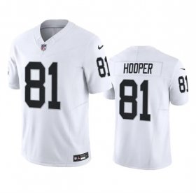 Men\'s Las Vegas Raiders #81 Austin Hooper White 2023 F.U.S.E. Football Stitched Jersey