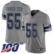 Wholesale Cheap Nike Cowboys #55 Leighton Vander Esch Gray Men's Stitched NFL Limited Inverted Legend 100th Season Jersey