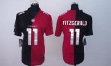 Wholesale Cheap Nike Cardinals #11 Larry Fitzgerald Black/Red Women's Stitched NFL Elite Split Jersey
