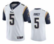 Wholesale Cheap Men's Los Angeles Rams #5 Jalen Ramsey White Vapor Untouchable Limited Stitched Jersey