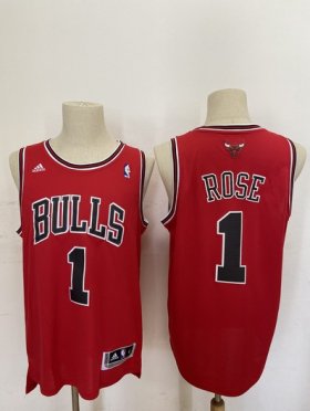 Wholesale Cheap Men\'s Chicago Bulls #1 Derek Rose Revolution 30 Swingman Red Jersey