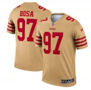 Wholesale Cheap Men's San Francisco 49ers #97 Nick Bosa 2022 New Gold Inverted Legend Stitched Football Jersey