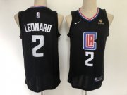 Wholesale Cheap Clippers 2 Kawhi Leonard Black Nike Swingman Jersey
