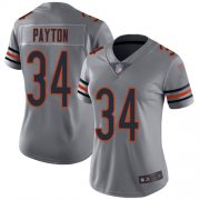 Wholesale Cheap Nike Bears #34 Walter Payton Silver Women's Stitched NFL Limited Inverted Legend Jersey