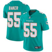 Wholesale Cheap Nike Dolphins #55 Jerome Baker Aqua Green Team Color Men's Stitched NFL Vapor Untouchable Limited Jersey