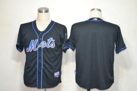 Wholesale Cheap Mets Blank Black Alternate Cool Base Stitched MLB Jersey