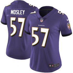 Wholesale Cheap Nike Ravens #57 C.J. Mosley Purple Team Color Women\'s Stitched NFL Vapor Untouchable Limited Jersey