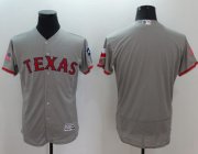 Wholesale Cheap Rangers Blank Grey Fashion Stars & Stripes Flexbase Authentic Stitched MLB Jersey