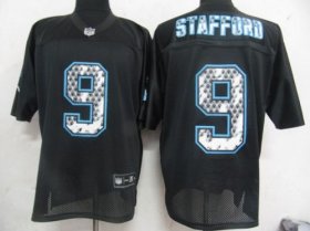 Wholesale Cheap Sideline Black United Lions #9 Matthew Stafford Black Stitched NFL Jersey