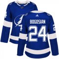 Cheap Adidas Lightning #24 Zach Bogosian Blue Home Authentic Women's Stitched NHL Jersey
