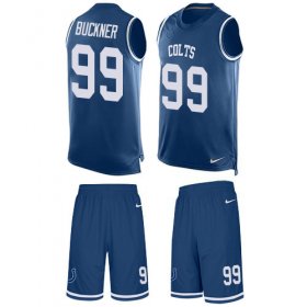 Wholesale Cheap Nike Colts #99 DeForest Buckner Royal Blue Team Color Men\'s Stitched NFL Limited Tank Top Suit Jersey