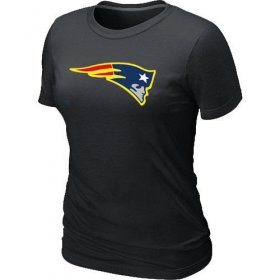 Wholesale Cheap Women\'s New England Patriots Neon Logo Charcoal T-Shirt Black