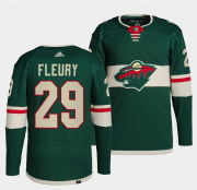Wholesale Men's Minnesota Wild #29 Marc-Andre Fleury Green Stitched Jersey