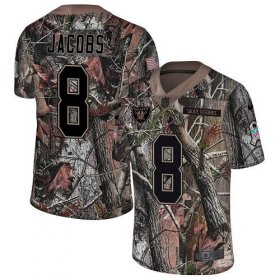 Wholesale Cheap Nike Raiders #8 Josh Jacobs Camo Men\'s Stitched NFL Limited Rush Realtree Jersey