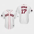 Wholesale Cheap Red Sox #17 Nathan Eovaldi White New Cool Base 2018 World Series Champions Stitched MLB Jersey