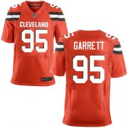 Wholesale Cheap Nike Browns #95 Myles Garrett Orange Alternate Men's Stitched NFL New Elite Jersey