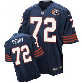 Wholesale Cheap Nike Bears #72 William Perry Navy Blue Throwback Men\'s Stitched NFL Elite Jersey