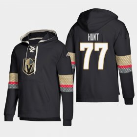 Wholesale Cheap Vegas Golden Knights #77 Brad Hunt Black adidas Lace-Up Pullover Hoodie