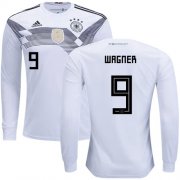 Wholesale Cheap Germany #9 Wagner White Home Long Sleeves Soccer Country Jersey
