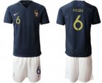 Wholesale Cheap France #6 Pogba Home Soccer Country Jersey