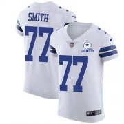 Wholesale Cheap Nike Cowboys #77 Tyron Smith White Men's Stitched With Established In 1960 Patch NFL New Elite Jersey