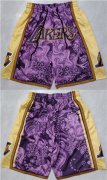 Wholesale Cheap Men's Los Angeles Lakers Purple Yellow Shorts