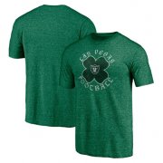 Wholesale Cheap Men's Las Vegas Raiders Kelly Green St. Patrick's Day Celtic Tri-Blend T-Shirt
