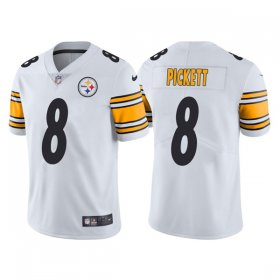 Wholesale Cheap Men\'s Pittsburgh Steelers #8 Kenny Pickett 2022 White Vapor Untouchable Limited Stitched Jersey