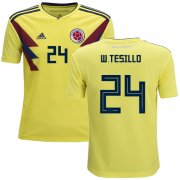 Wholesale Cheap Colombia #24 W.Tesillo Home Kid Soccer Country Jersey