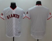Wholesale Cheap Giants Blank White Fashion Stars & Stripes Flexbase Authentic Stitched MLB Jersey
